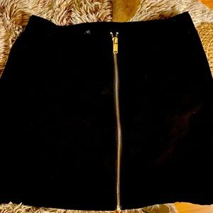 Black velvet skirt